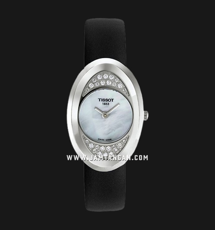 TISSOT T-Lady T03.1.125.80 Precious Mother Of Pearl Dial Black Leather Strap