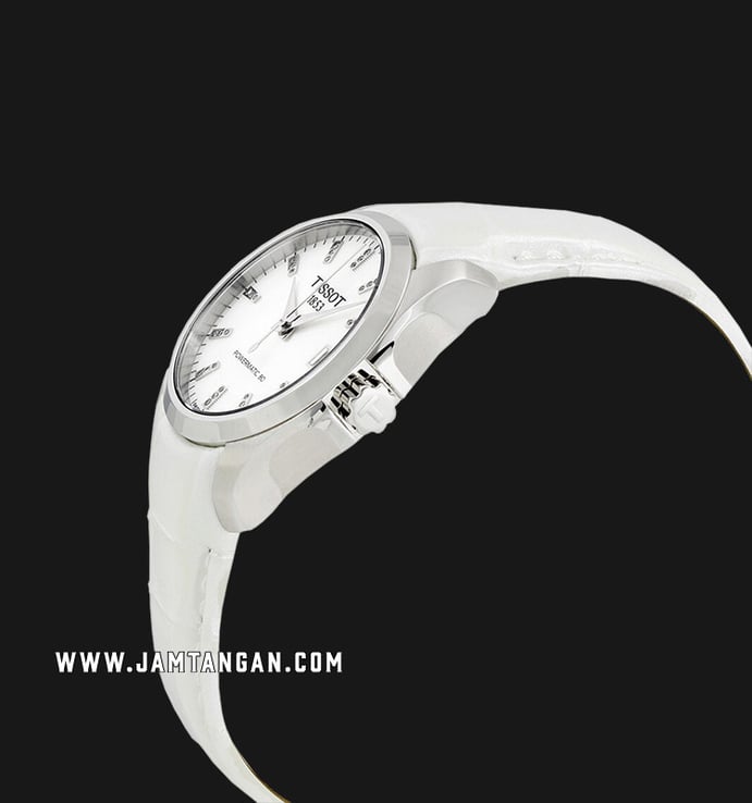 Tissot Couturier T035.207.16.116.00 Ladies Powermatic 80 Mother of Pearl Dial White Leather Strap 