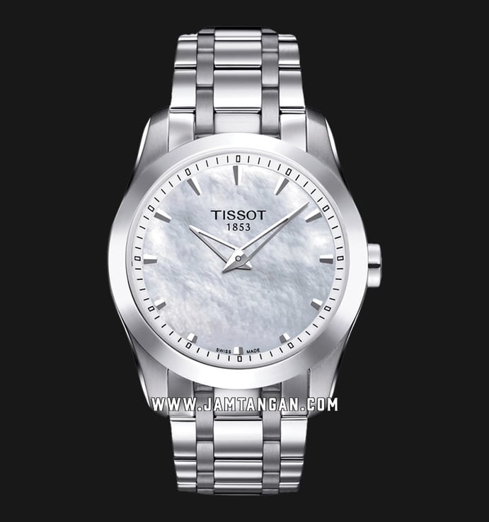 TISSOT Couturier T035.246.11.111.00 White Mother Of Pearl Dial Stainless Steel Strap