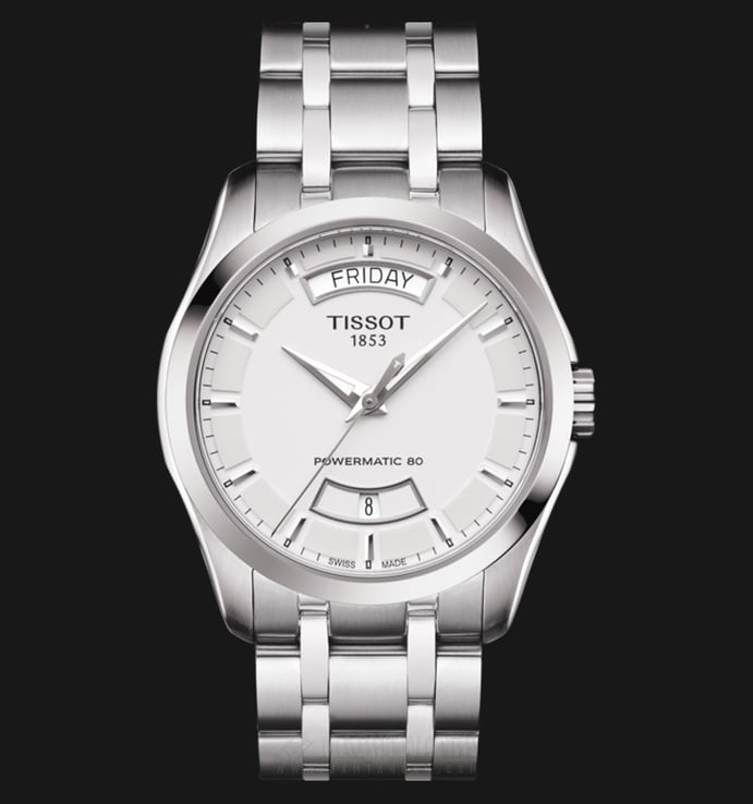TISSOT T-Classic T035.407.11.031.01 Couturier Powermatic 80 Silver Dial Stainless Steel Strap