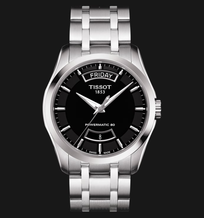TISSOT Couturier Powermatic80 T035.407.11.051.01 Black Dial Stainless Steel