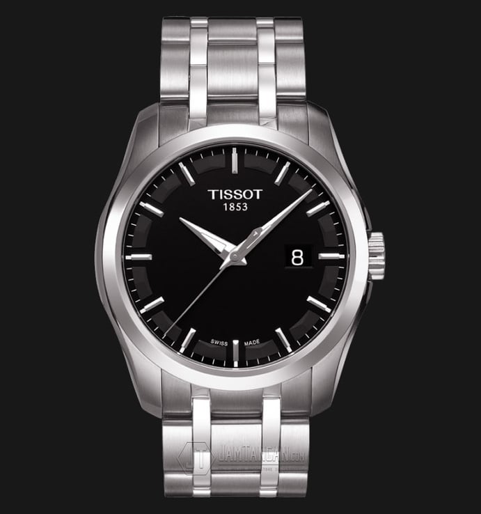 TISSOT T-Classic T035.410.11.051.00 Couturier Black Dial Stainless Steel Strap