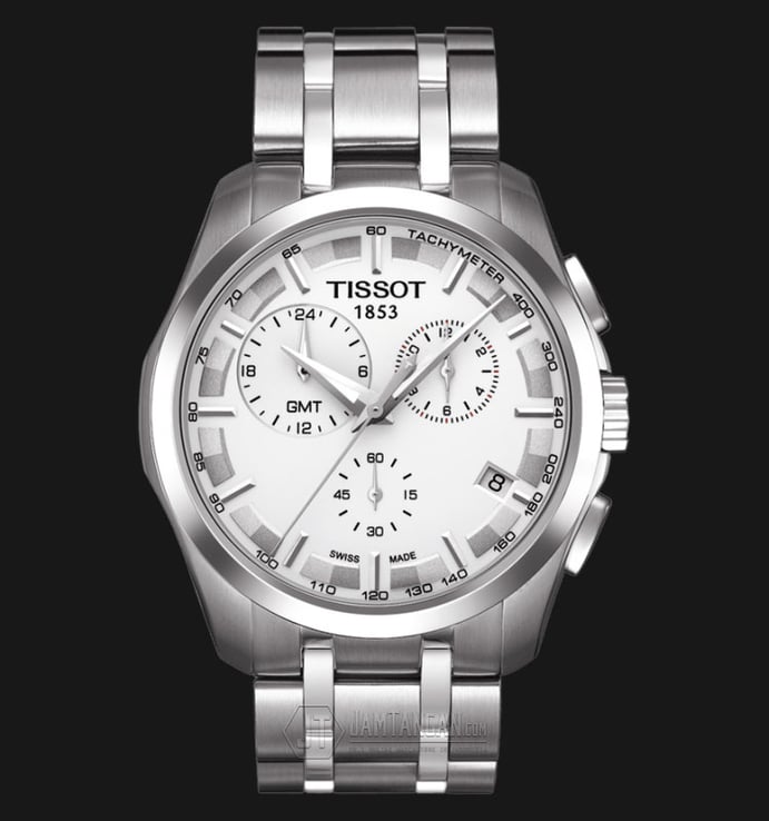 TISSOT Couturier GMT Chronograph Silver Dial Stainless Steel T035.439.11.031.00