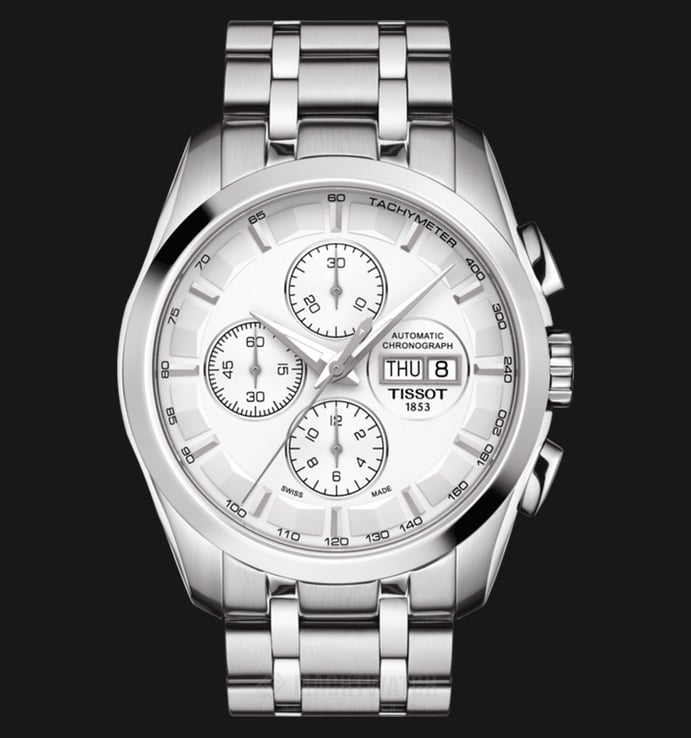 TISSOT Couturier Automatic Chronograph T035.614.11.031.00 Silver Dial Stainless Steel