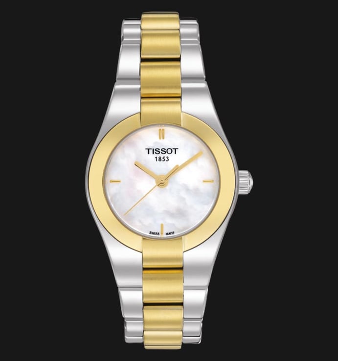 Tissot T043.010.22.111.00 Glam Sport Mother of Pearl Dial Dual Tone Stainless Steel Strap