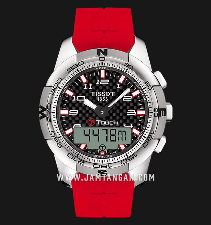 Tissot T047.420.47.207.02 T-Touch II Asian Games Incheon 2014 Men Red Rubber Strap