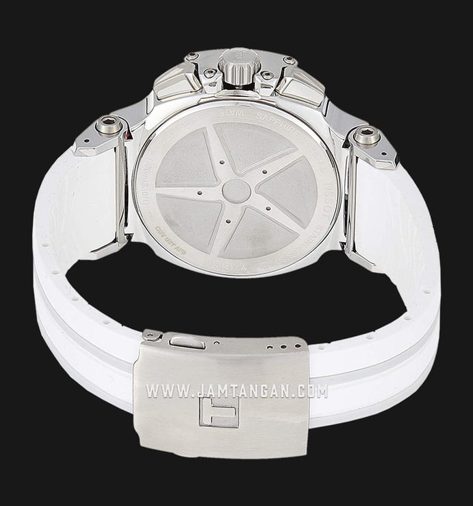 Tissot T-Race T048.417.17.116.0 Chronograph Unisex Mother Of Pearl Dial White Rubber Strap