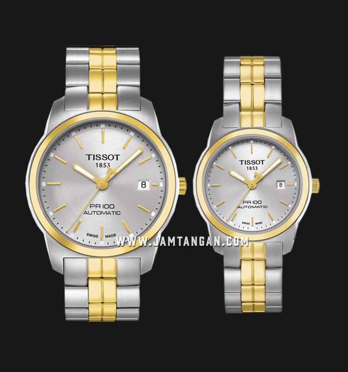 TISSOT T049.407.22.031.00_T049.307.22.031.00 PR100 Automatic Couple Dual Tone Stainless Steel