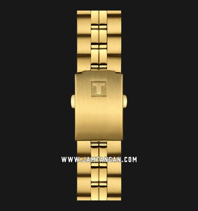 TISSOT PR 100 T049.410.33.027.00 Gent Champagne Dial Gold Tone Stainless Steel Strap