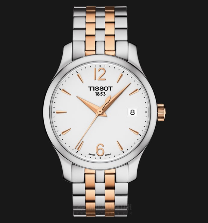 TISSOT Tradition T063.210.22.037.01 Silver Dial Dual Tone Stainless Steel