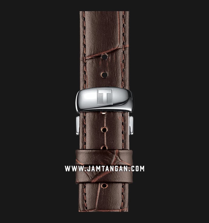 TISSOT T-Classic T063.409.16.018.00 Tradition Thin Man White Dial Brown Leather Strap