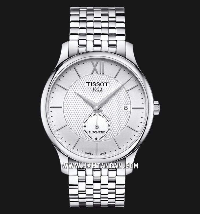 Tissot Tradition T063.428.11.038.00 Automatic Men Silver Dial Stainless Steel Strap