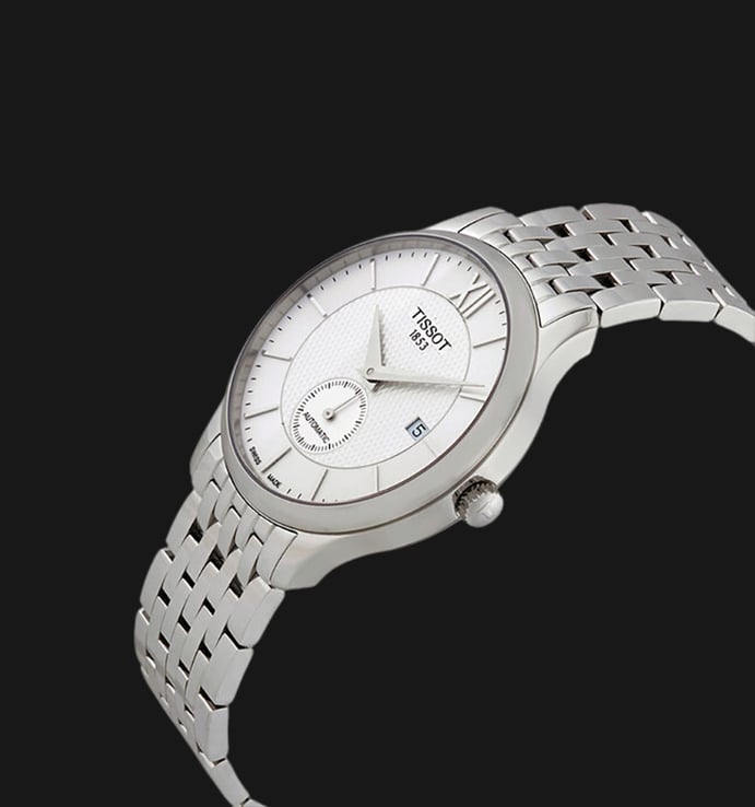 Tissot Tradition T063.428.11.038.00 Automatic Men Silver Dial Stainless Steel Strap