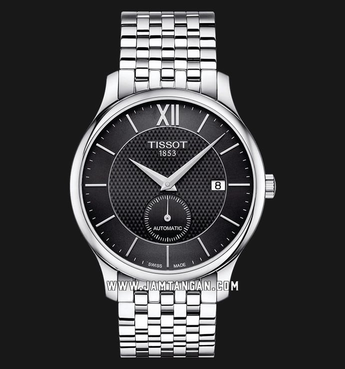 Tissot T-Classic T063.428.11.058.00 Tradition Automatic Men Black Dial Stainless Steel Strap