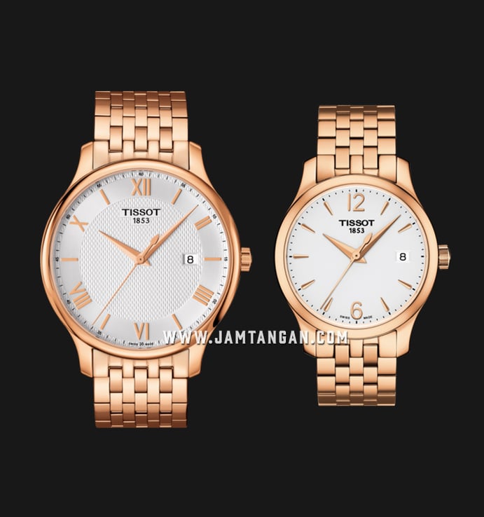 TISSOT T063.610.33.038.00_T063.210.33.037.00 T-Classic Tradition Couple Rose Gold Stainless Steel