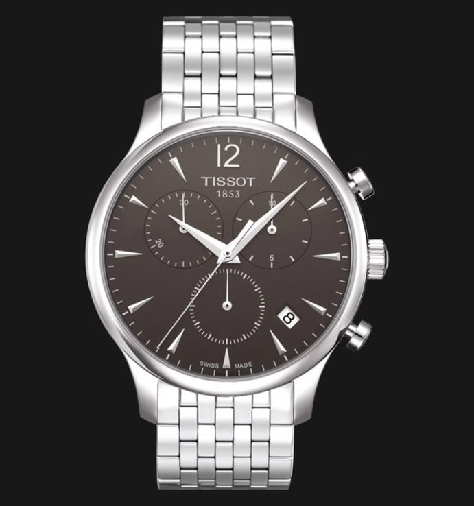 TISSOT T-Classic T063.617.11.067.00 Tradition Chronograph Grey Dial Stainless Steel Strap