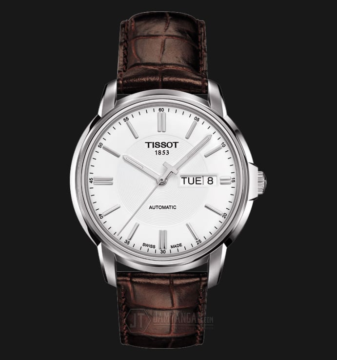 TISSOT Automatic III Dial Brown Leather Strap T065.430.16.031.00