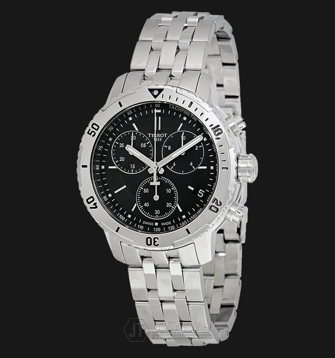 Tissot PRS 200 T067.417.11.051.01 Chronograph Gent Black Dial Stainless Steel Strap