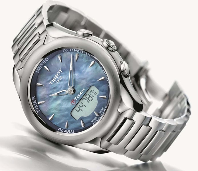 TISSOT T-Touch T075.220.11.106.01 Expert Solar Mother of Pearl Dial Stainless Steel Strap