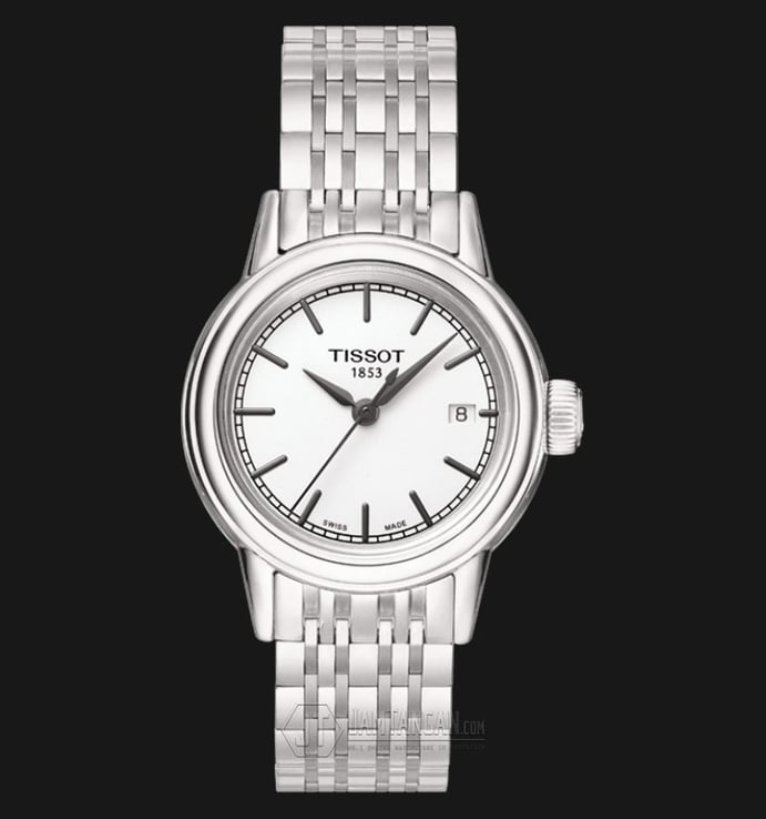 TISSOT T-Classic T085.210.11.011.00 Carson White Dial Stainless Steel Strap