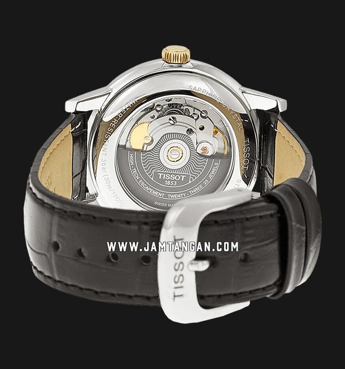 TISSOT T-Claasic T085.407.26.013.00 Carson Automatic Gent White Dial Leather Strap
