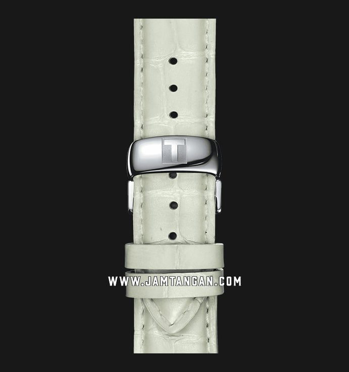 TISSOT Luxury Powermatic80 T086.207.16.111.00 Silver Dial White Leather Strap