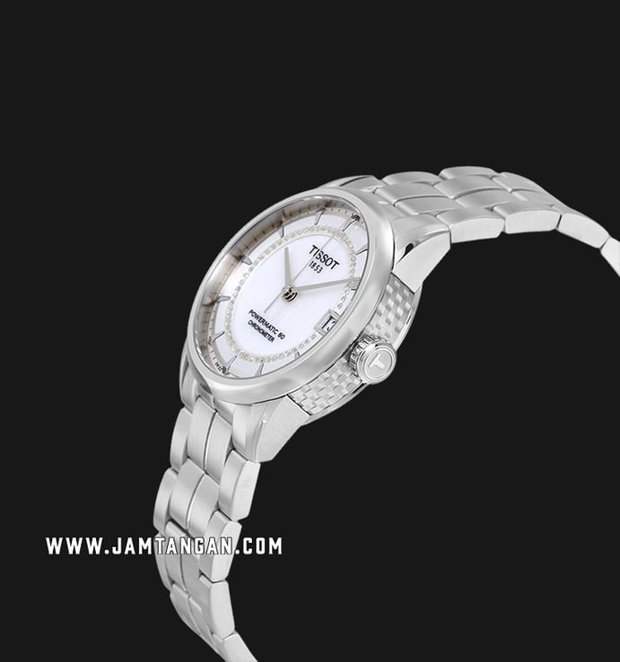 TISSOT T-Classic T086.208.11.116.00 Powermatic 80 Chronometer MOP Dial Stainless Steel Strap