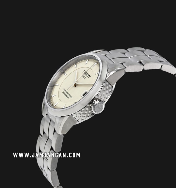 TISSOT T-Classic T086.208.11.261.00 Luxury Powermatic Ivory Dial Stainless Steel Strap