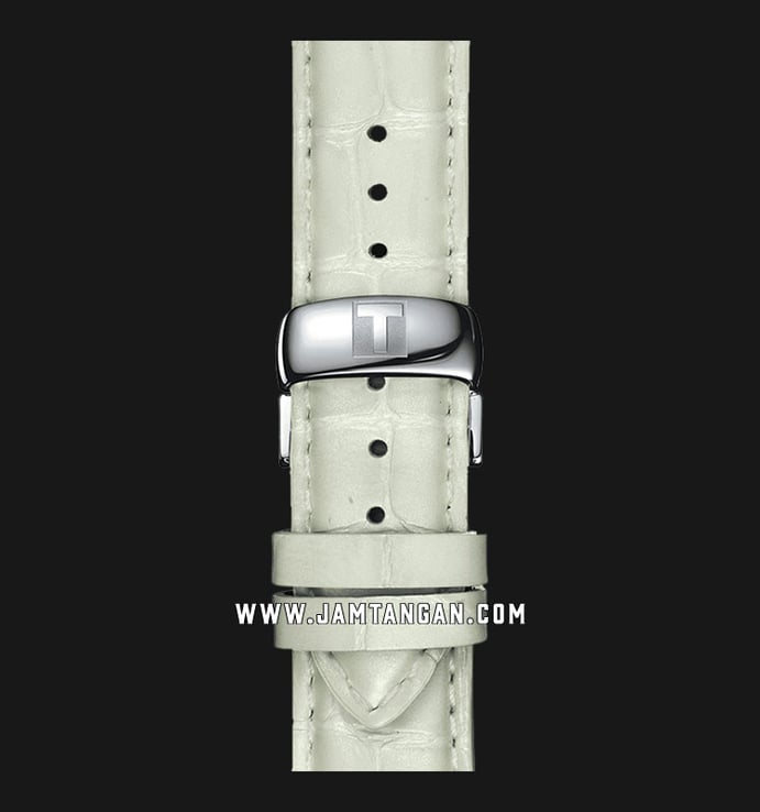 TISSOT Luxury Powermatic80 Chronometer T086.208.16.116.00 Mother of Pearl Dial White Leather Strap