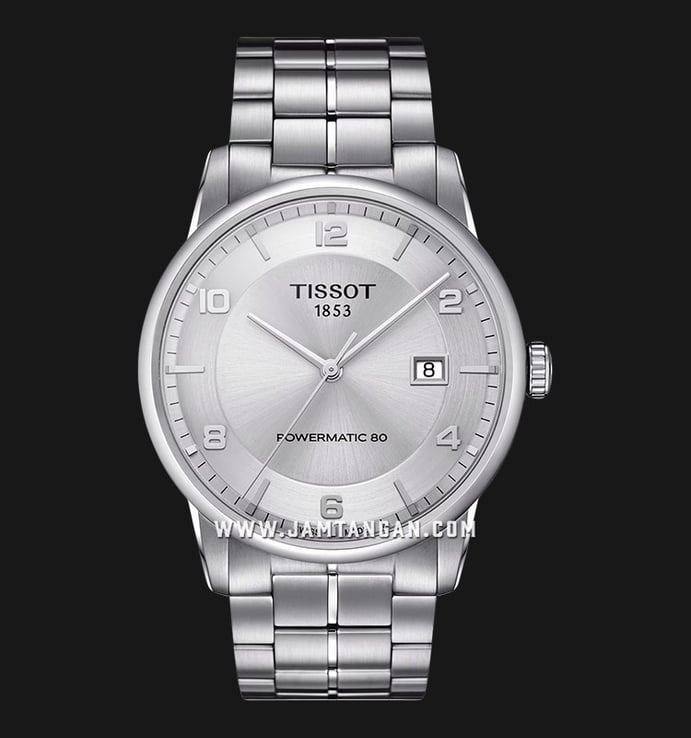 TISSOT T-Classic T086.407.11.037.00 Luxury Powermatic 80 Silver Dial Stainless Steel Strap