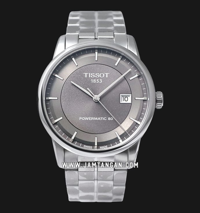 Tissot T-Classic T086.407.11.061.00 Powermatic 80 Men Grey Dial Stainless Steel Strap