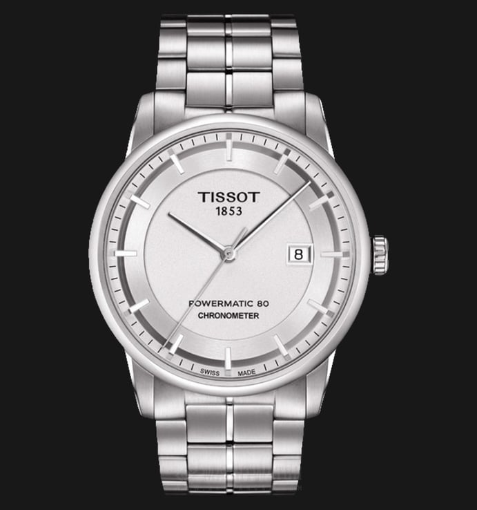 TISSOT Luxury Powermatic80 Chronometer T086.408.11.031.00 Silver Dial Stainless Steel