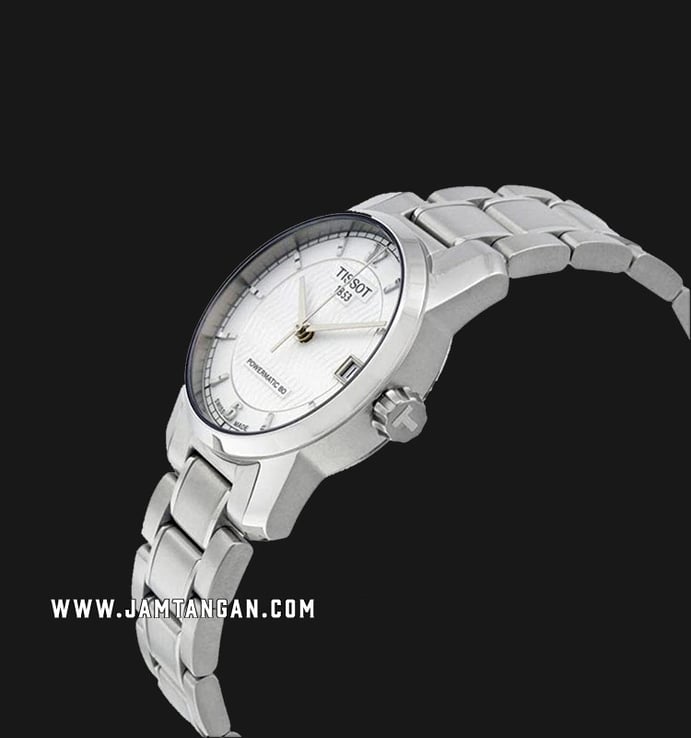Tissot T-Classic Titanium T087.207.44.037.00 Automatic Lady Silver Dial Grey Titanium Strap