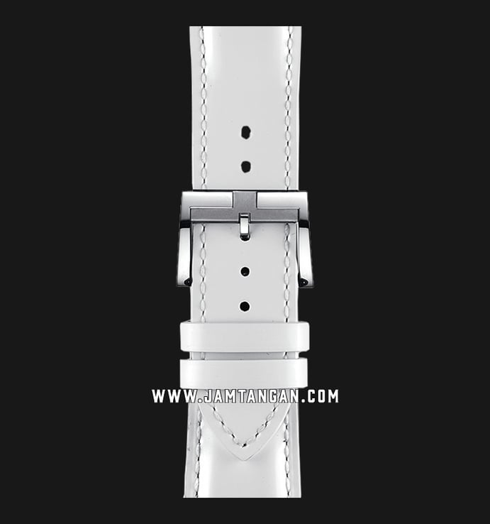 TISSOT T-Lady T090.310.66.116.00 Ladies White Mother of Pearl Dial White Leather Strap