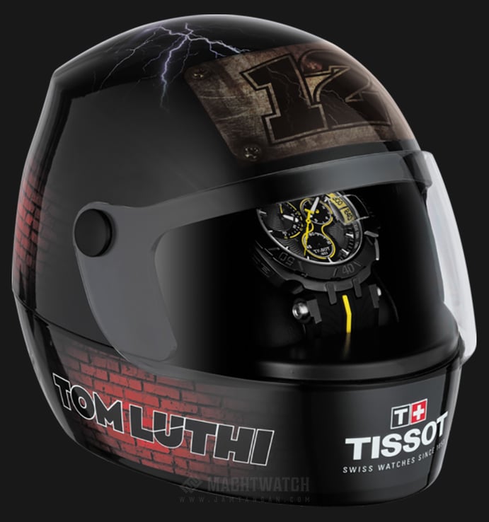 TISSOT T-Race Thomas Luthi 2017 T092.417.37.067.01 Black Dial Black Rubber Strap