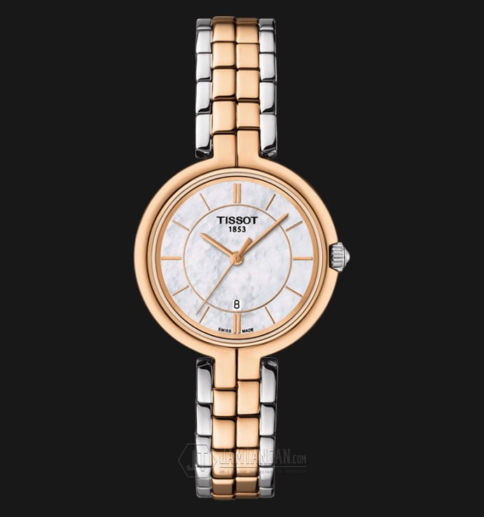 Tissot Flamingo T094.210.22.111.00 Mother of Pearl Dial Two Tone Stainless Steel Strap