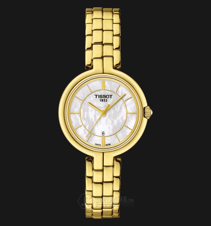 TISSOT Flamingo Mother of Pearl Dial Gold Stainless Steel T094.210.33.111.00