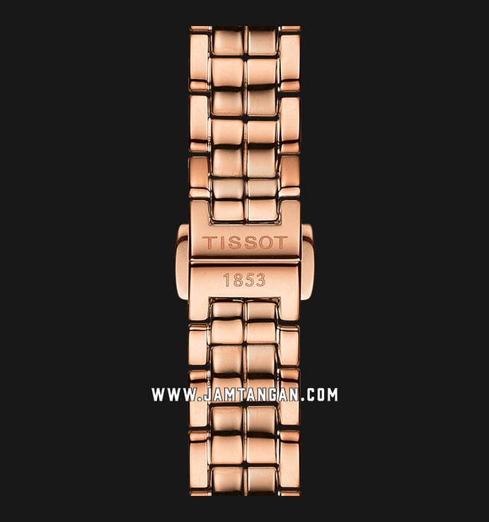 TISSOT T-Lady T094.210.33.111.01 Flamingo White Mother of Pearl Dial Rose Gold Stainless Steel Strap