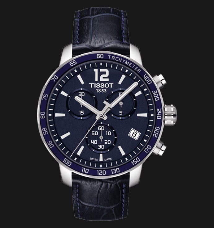 TISSOT Quickster Chronograph Blue Leather T095.417.16.047.00