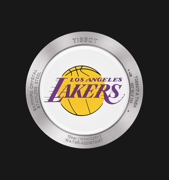 TISSOT Quickster Chronograph NBA L.A Lakers T095.417.17.037.05 Silver Dial Multicolor Nylon Strap