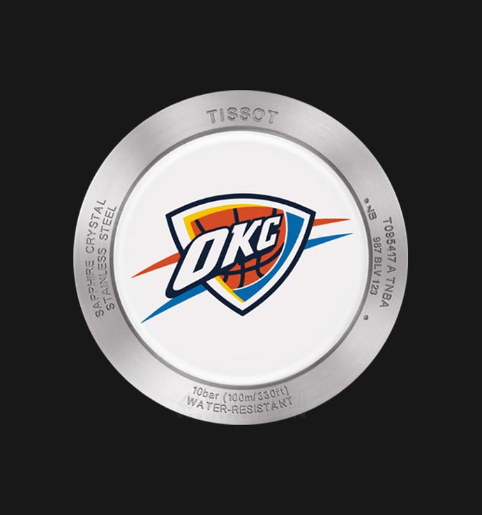 TISSOT Quickster Chronograph NBA Oklahoma C.T T095.417.17.037.14 Silver Dial Multicolor Nylon Strap