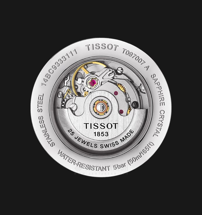 TISSOT Bridgeport Automatic T097.007.11.113.00 White Mother of Pearl Stainless Steel