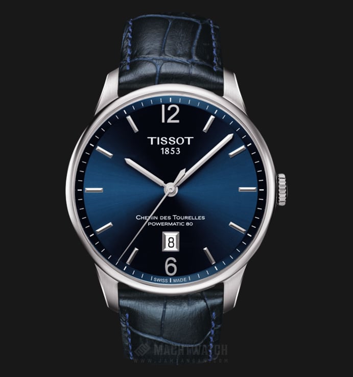 TISSOT T-Sport Chemin Des Tourelles T099.407.16.047.00 Man Blue Dial Blue Leather Strap