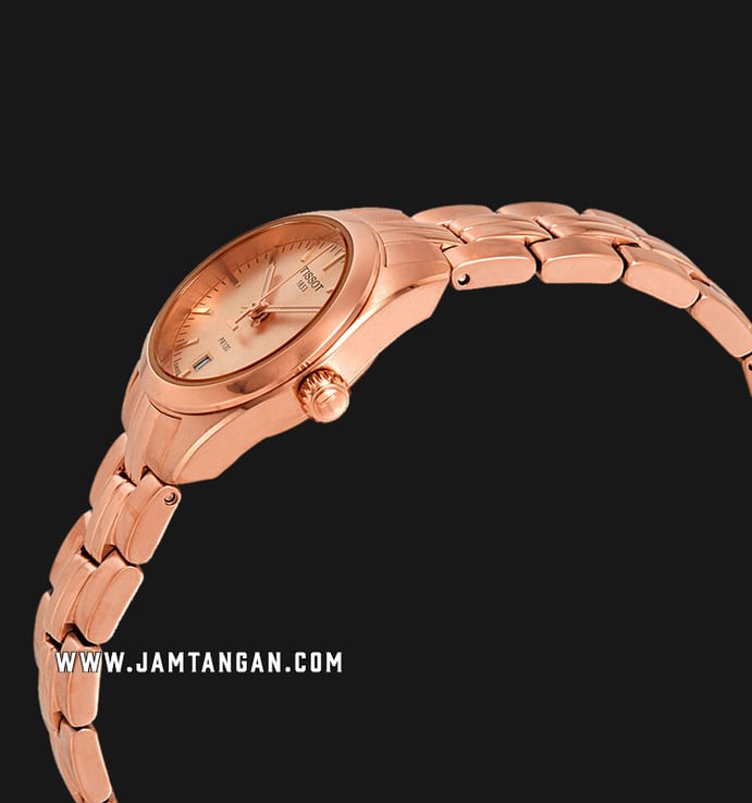 TISSOT T-Classic T101.010.33.451.00 PR 100 Lady Small Rose Gold Dial Rose Gold Stainless Steel Strap