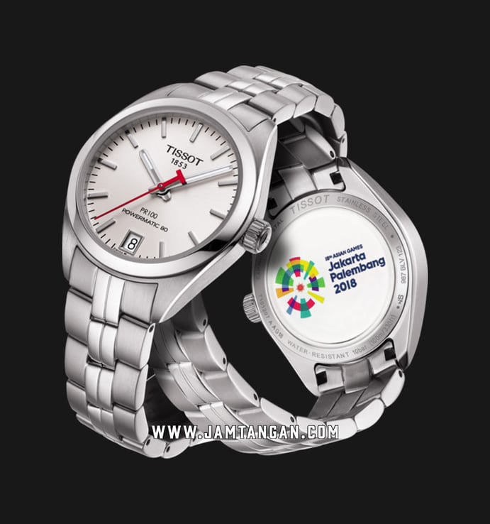 Tissot T101.207.11.011.00 T-Classic PR 100 Lady Asian Games 2018 Ladies White Dial Stainless Steel
