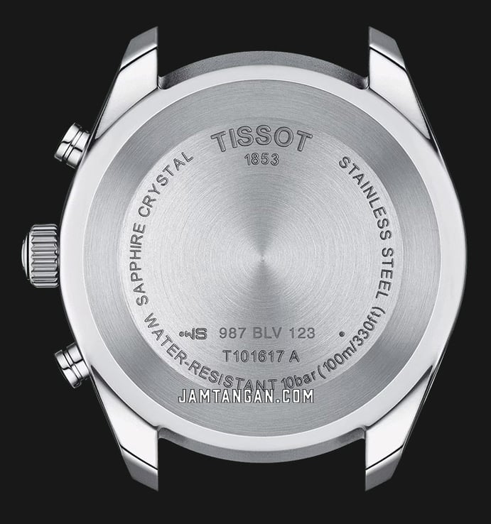 Tissot T-Classic T101.617.16.031.00 PR 100 Sport Chronograph Silver Dial Brown Leather Strap