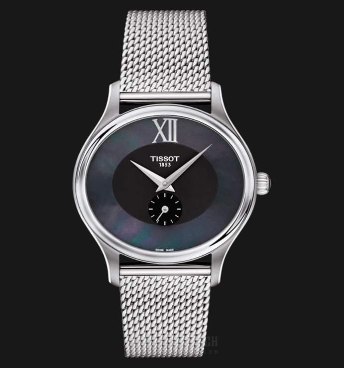 TISSOT Bella Ora T103.310.11.123.00 Black Mother of Pearl Dial Grey Stainless Steel