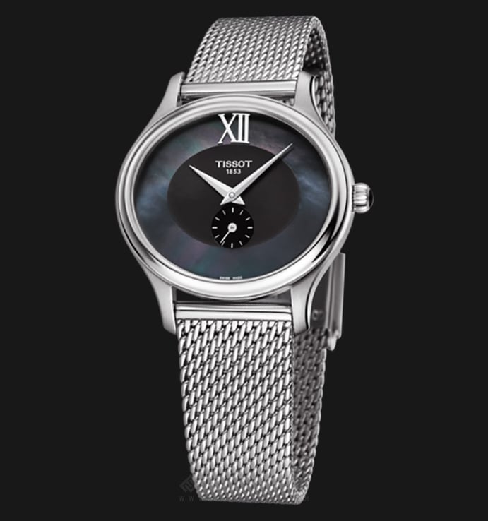 TISSOT Bella Ora T103.310.11.123.00 Black Mother of Pearl Dial Grey Stainless Steel