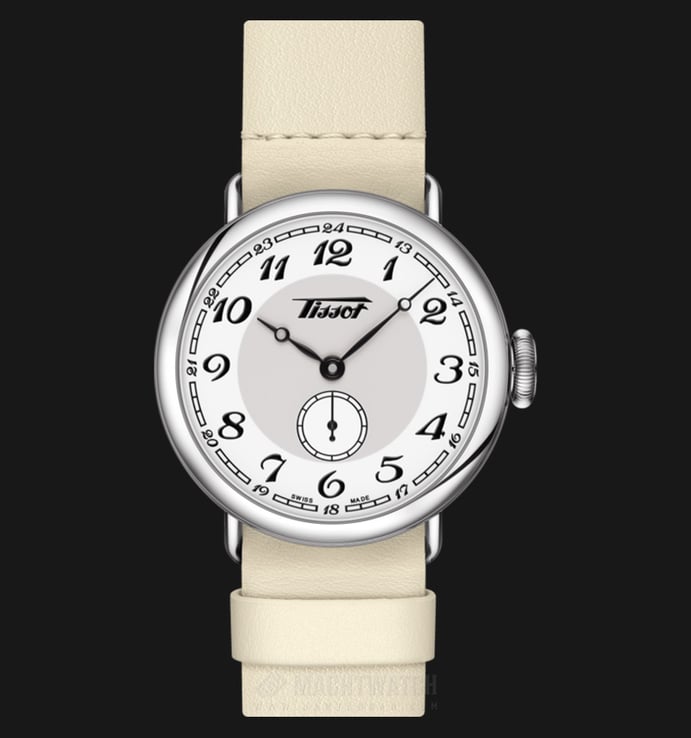 TISSOT Heritage T104.228.16.012.00 1936 Automatic White Dial White Leather Strap