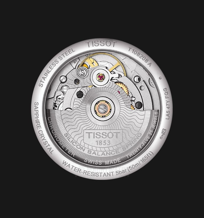 TISSOT T-Classic T108.208.11.117.00 Ballade Powermatic 80 COSC MOP Dial Stainless Steel Strap
